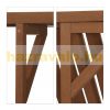 Rail-mounted coffee table wooden folding balcony table brown 55x70x65 cm