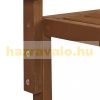 Rail-mounted coffee table wooden folding balcony table brown 55x70x65 cm