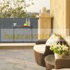 Rail-mounted coffee table, brown folding balcony table 83x60x59 cm