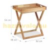 Folding table with removable tray walnut tray table
