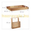 Folding table with removable tray walnut tray table