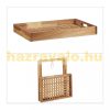 Folding table with removable tray walnut tray table