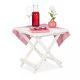 Folding table square wooden side table in white color for both outdoor and indoor use 