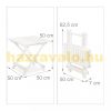 Folding table square wooden side table in white color for both outdoor and indoor use 