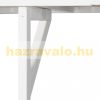 Handrail-mounted coffee table wooden folding balcony table white 55x70x65 cm