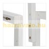 Handrail-mounted coffee table wooden folding balcony table white 55x70x65 cm