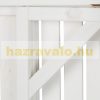 Handrail-mounted coffee table wooden folding balcony table white 55x70x65 cm