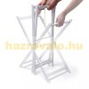 White folding table with bamboo tray 72x60x40 cm
