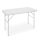 Folding garden table polyrattan camping table white 74x121.5x61.5 cm