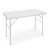 Összecsukható kerti asztal polirattan kemping asztal fehér 74x121,5x61,5 cm