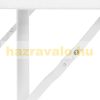 Folding garden table polyrattan camping table white 74x121.5x61.5 cm