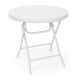 Folding garden table polyrattan cafe table white 74x80x80 cm