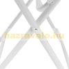 Folding garden table polyrattan cafe table white 74x80x80 cm