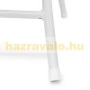 Folding garden table polyrattan cafe table white 74x80x80 cm