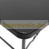 Folding garden table polyrattan camping table black 74x121.5x61.5 cm