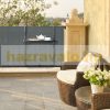 Rail-mounted coffee table, black folding balcony table 83x60x59 cm
