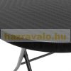 Folding garden table polyrattan cafe table black 74x80x80 cm