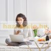 Folding table with removable tray acrylic tray table in gold and transparent color