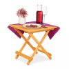 Folding table square wooden side table in natural color for both indoor and outdoor use 