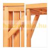 Rail-mountable coffee table wooden folding balcony table 55x70x65 cm