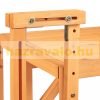 Rail-mountable coffee table wooden folding balcony table 55x70x65 cm
