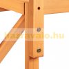 Rail-mountable coffee table wooden folding balcony table 55x70x65 cm