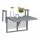 Handrail-mounted coffee table wooden folding balcony table gray 55x70x65 cm