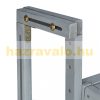 Handrail-mounted coffee table wooden folding balcony table gray 55x70x65 cm