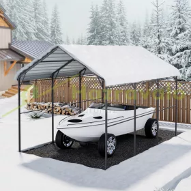   Gépkocsibeálló sátor garázs 3x4,5x3,15 m fémvázas mobilgarázs időjárásálló kivitel