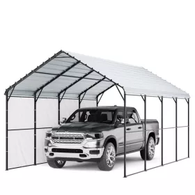   Fémvázas garázs sátor 3,6x6x3,15 m időjárásálló autóbeálló teljes védelemmel gépkocsibeálló 