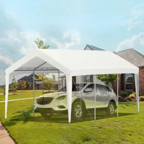   Tetőponyva kocsibeállóhoz 300x600 cm 3 rétegű PE anyag, UV-álló, vízálló autóbeálló sátor ponyva összehajtható