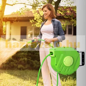   Automata locsolótömlő tartó rugós betekeréssel 10 m tömlővel automata visszahúzós roll-up slagtartó