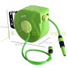 Automatic sprinkler hose holder with spring winding with 10 m hose, automatic retracting roll-up hose holder