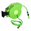 Automatic sprinkler hose holder with spring winding, retractable slag roll-up with 15 m hose