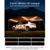 Autós napellenző 609x414x21 cm 270°-os oldalsátor beépített LED lámpákkal UV50+ szabadon álló autós sátor