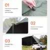 Autós napellenző 300x210 cm lakóautó árnyékoló UV50+ UV-védelemmel vízálló, hordozható táskával