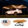 Autós árnyékoló SUV és offroadhoz 570x387x21 cm 270°-os autós oldalsátor napellenző beépített LED lámpákkal UV50+, szabadon álló