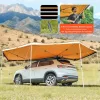 Autós árnyékoló SUV és offroadhoz 570x387x21 cm 270°-os autós oldalsátor napellenző beépített LED lámpákkal UV50+, szabadon álló