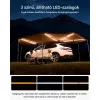 Autós árnyékoló SUV és offroadhoz 570x387x21 cm 270°-os autós oldalsátor napellenző beépített LED lámpákkal UV50+, szabadon álló