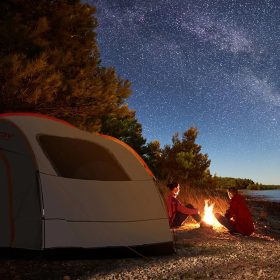   Autós sátor terepjáróhoz 240x240x230 cm hátsó ajtóra rögzíthető kemping sátor 6-8 fő részére