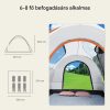Autós sátor terepjáróhoz 240x240x230 cm hátsó ajtóra rögzíthető kemping sátor 6-8 fő részére