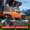 Autós tetőtéri sátor 2-3 fő részére alumínium kemping sátor háromszínű LED világítással, 2 ablakkal Jeep SUV pickuphoz