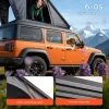 Autós tetőtéri sátor 256x222x152 cm alumínium kemping sátor LED világítással 1 ablakkal vízálló szélálló Jeep SUV pickuphoz