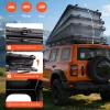Autós tetőtéri sátor 2-3 fő részére, alumínium kemping sátor LED világítással Jeep SUV pickuphoz 2535x1320x1520 mm