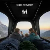 Autós tetőtéri sátor 2-3 fő részére, alumínium kemping sátor LED világítással Jeep SUV pickuphoz 2535x1320x1520 mm