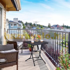   Összecsukható kerti asztal hálós balkon asztal esernyőtartóval fekete kávézó asztal bisztró asztal