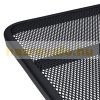 Folding garden table mesh balcony table with umbrella holder black coffee table bistro table