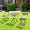 Polirattan garden furniture set 3-piece balcony set brown bistro furniture set garden set 