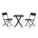 Polyrattan garden furniture set 3-piece balcony set black bistro furniture set garden set 