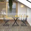 Polyrattan garden furniture set 3-piece balcony set black bistro furniture set garden set 